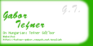 gabor tefner business card